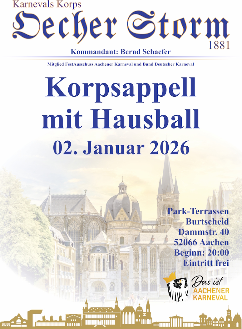 Korpsappell mit Hausball