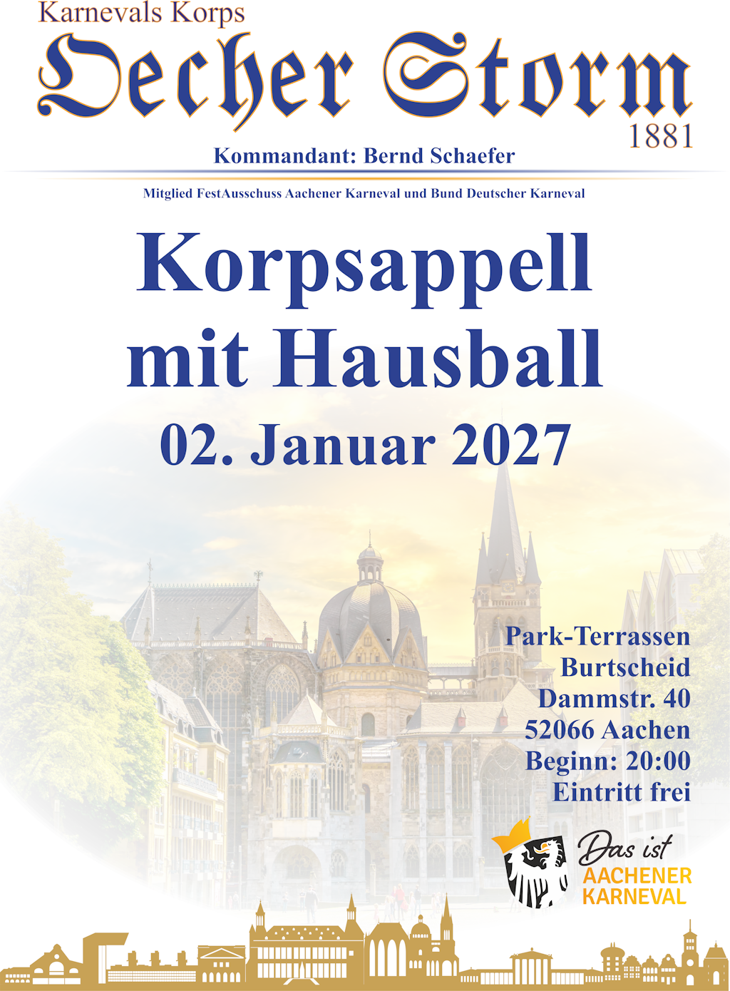 Korpsappell mit Hausball